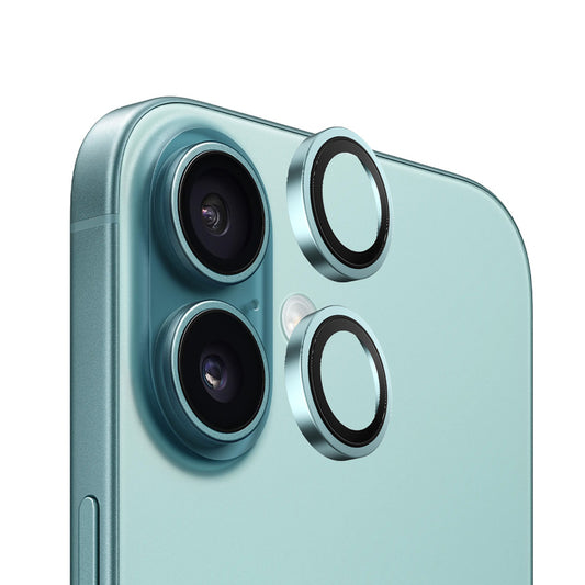 Beskyttelsesfilm for bakre kamera Blueo Metal Frame for Apple iPhone 16 Plus / 16, Herdet glass, Grønn