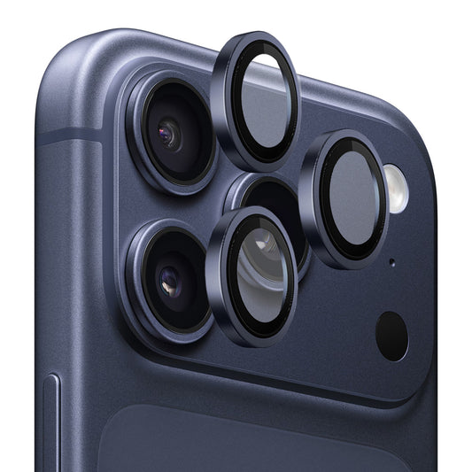 Beskyttelsesfolie for bakre kamera Blueo Metal Frame for Apple iPhone 17 Pro Max / 17 Pro, Herdet glass, Blå