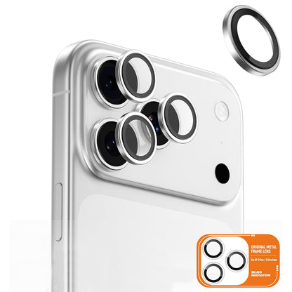 Beskyttelsesfolie for bakre kamera Blueo Metal Frame for Apple iPhone 17 Pro Max / 17 Pro, Herdet glass, Sølv