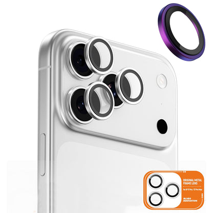 Beskyttelsesfolie for bakre kamera Blueo Metal Frame for Apple iPhone 17 Pro Max / 17 Pro, Herdet glass, Flerfarget