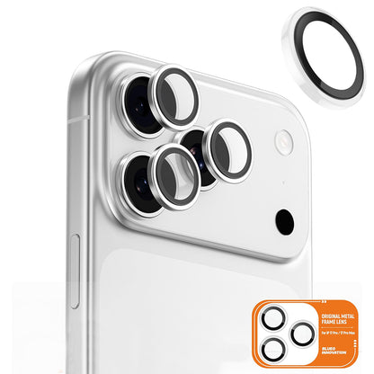 Beskyttelsesfolie for bakre kamera Blueo Metal Frame for Apple iPhone 17 Pro Max / 17 Pro, Herdet glass, Gjennomsiktig