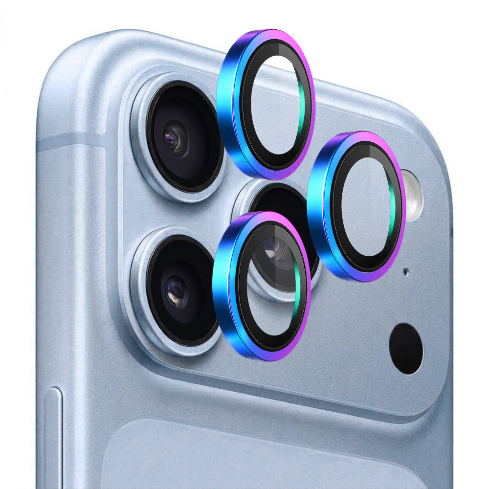 Blueo beskyttelsesglass til bakre kamera med metallramme for Apple iPhone 18 Pro / 18 Pro Max, herdet glass, flerfarget