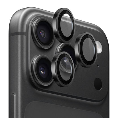 Blueo beskyttelsesglass til bakre kamera med metallramme for Apple iPhone 18 Pro / 18 Pro Max, herdet glass, svart