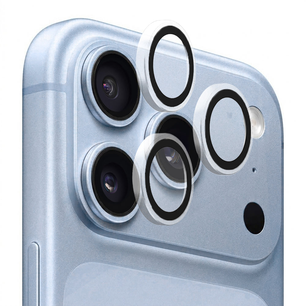 Blueo beskyttelsesglass til bakre kamera med metallramme for Apple iPhone 18 Pro / 18 Pro Max, herdet glass, gjennomsiktig