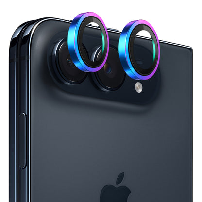 Blueo beskyttelsesglass til bakre kamera med metallramme for Apple iPhone Duo, herdet glass, flerfarget