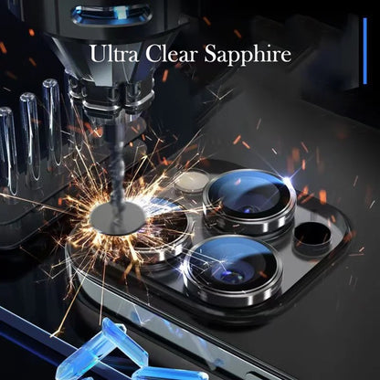 Blueo Sapphire Crystal bakkamera beskyttelsesfilm for Apple iPhone 16 Pro Max / 16 Pro, herdet glass, flerfarget