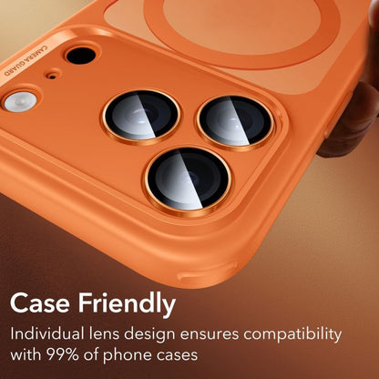 Bakre kamerabeskyttelsesfolie ESR Armorite for Apple iPhone 14 Pro, Herdet glass, Oransje