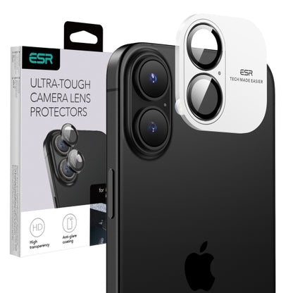 Bakre kamera beskyttelsesfilm ESR Armorite for Apple iPhone 17 / 16 Plus / 16, Herdet glass, Svart
