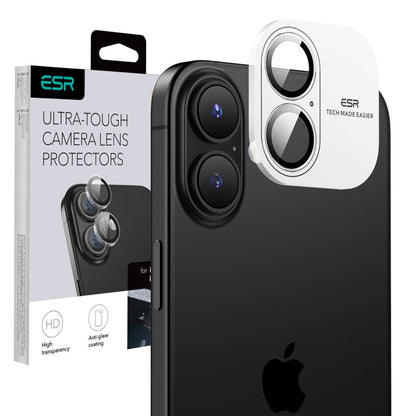 Bakre kamera beskyttelsesfilm ESR Armorite for Apple iPhone 17 / 16 Plus / 16, Herdet glass, Gjennomsiktig
