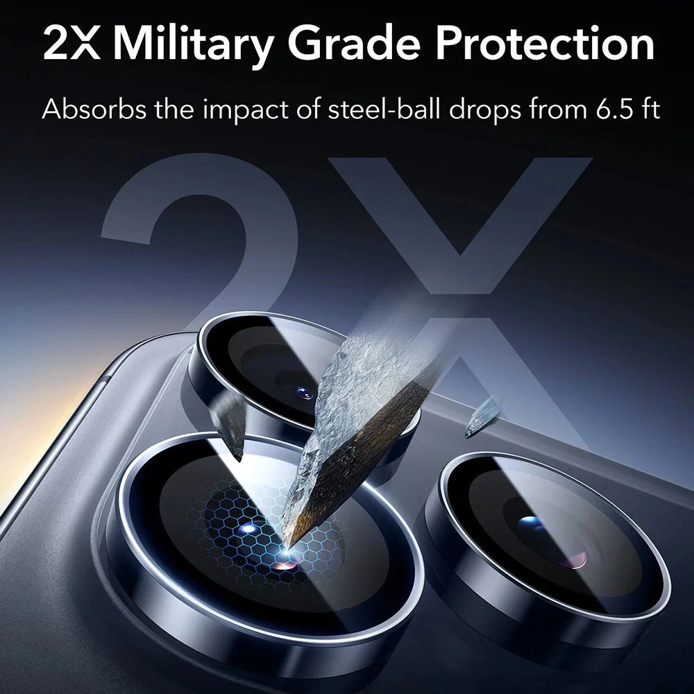 Bakre kamera beskyttelsesfilm ESR Armorite for Apple iPhone 17 Pro Max / 17 Pro / 16 Pro Max / 16 Pro, Herdet glass, Blå