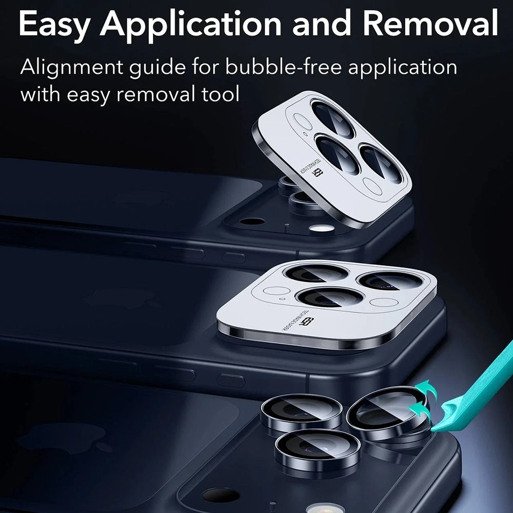 Bakre kamera beskyttelsesfilm ESR Armorite for Apple iPhone 17 Pro Max / 17 Pro / 16 Pro Max / 16 Pro, Herdet glass, Blå