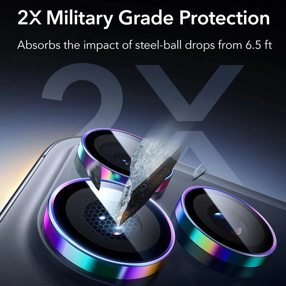 Bakre kamera beskyttelsesfilm ESR Armorite for Apple iPhone 17 Pro Max / 17 Pro / 16 Pro Max / 16 Pro, Herdet glass, Flerfarget