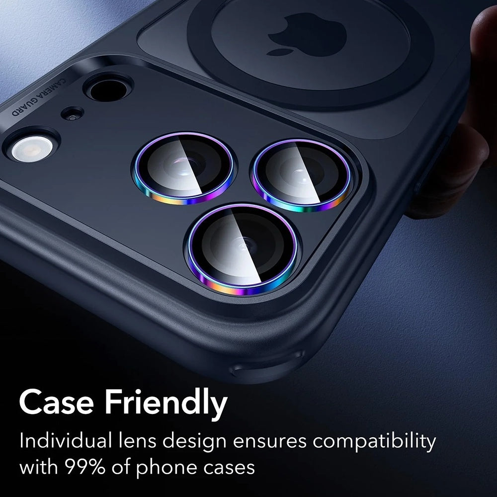 Bakre kamera beskyttelsesfilm ESR Armorite for Apple iPhone 17 Pro Max / 17 Pro / 16 Pro Max / 16 Pro, Herdet glass, Flerfarget