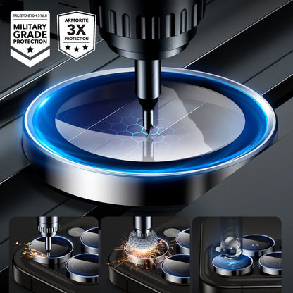 Bakre kamera beskyttelsesfilm ESR Armorite for Apple iPhone 17 Pro Max / 17 Pro / 16 Pro Max / 16 Pro, Herdet glass, Svart