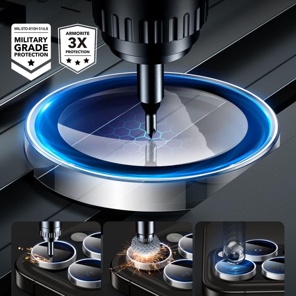 Bakre kamera beskyttelsesfilm ESR Armorite for Apple iPhone 17 Pro Max / 17 Pro / 16 Pro Max / 16 Pro, Herdet glass, Gjennomsiktig