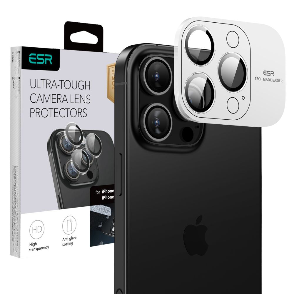 Bakre kamera beskyttelsesfilm ESR Armorite for Apple iPhone 17 Pro Max / 17 Pro / 16 Pro Max / 16 Pro, Herdet glass, Gjennomsiktig