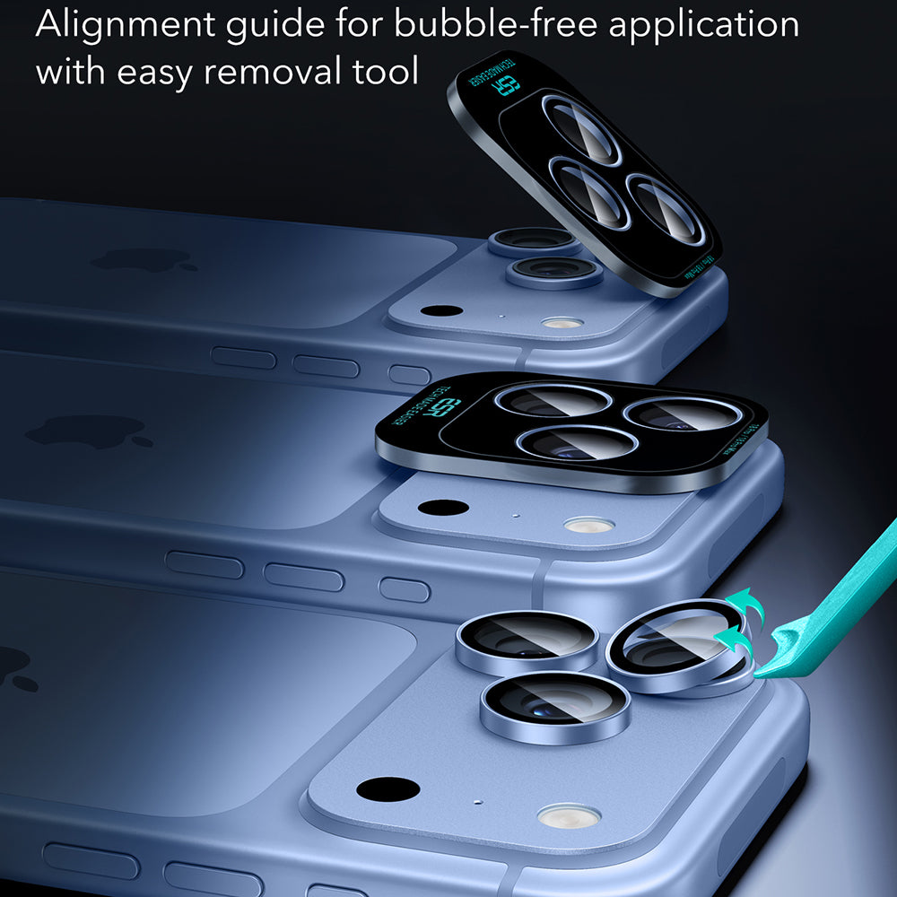 Beskyttelsesfilm for bakre kamera ESR Armorite for Apple iPhone 18 Pro / 18 Pro max, Herdet glass, Blå