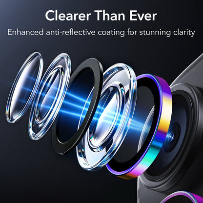Beskyttelsesfilm for bakre kamera ESR Armorite for Apple iPhone 18 Pro / 18 Pro max, Herdet glass, Flerfarget