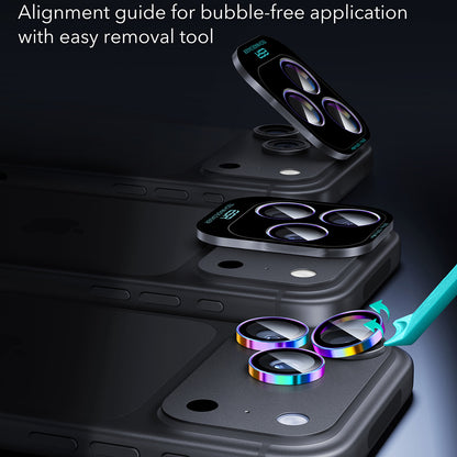 Beskyttelsesfilm for bakre kamera ESR Armorite for Apple iPhone 18 Pro / 18 Pro max, Herdet glass, Flerfarget