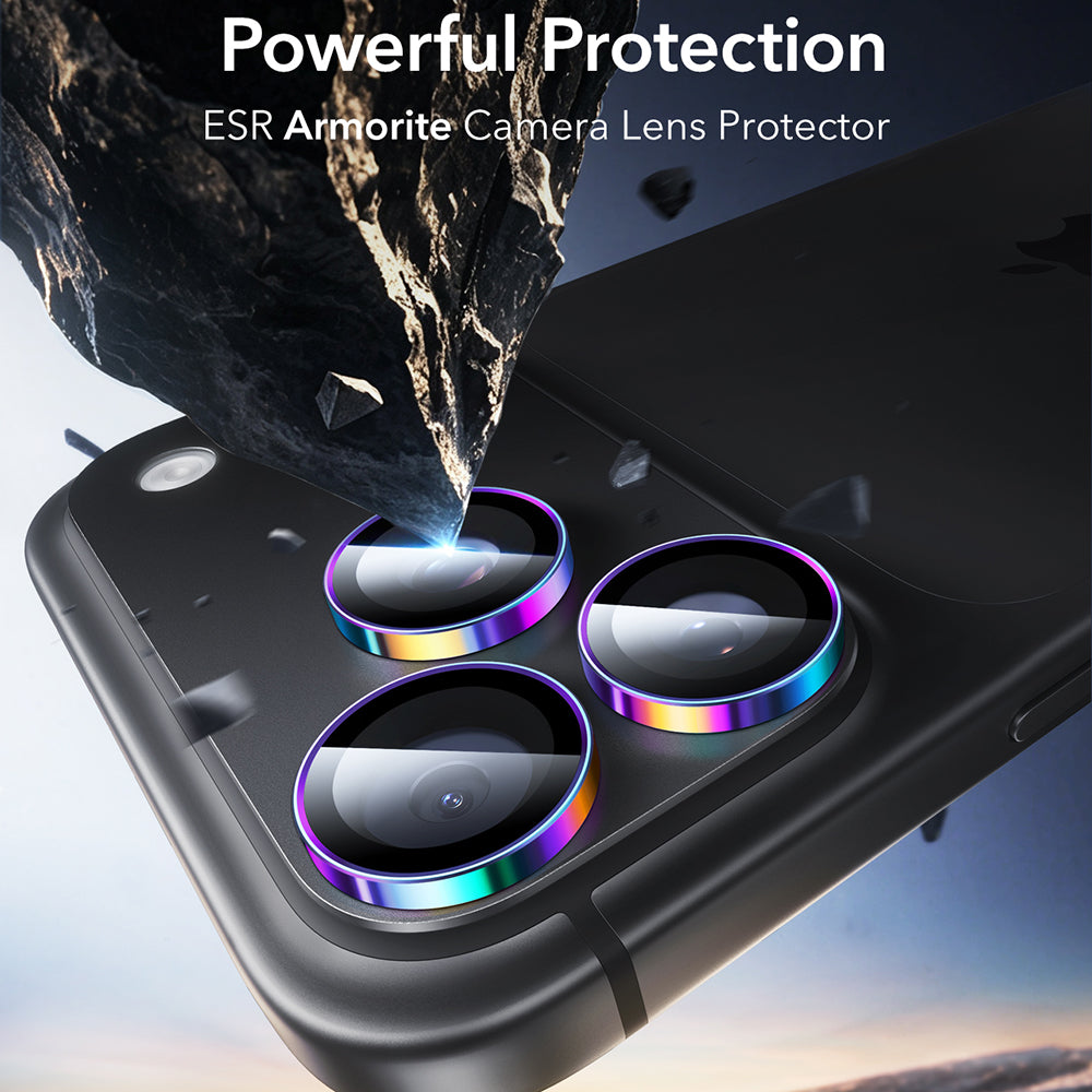 Beskyttelsesfilm for bakre kamera ESR Armorite for Apple iPhone 18 Pro / 18 Pro max, Herdet glass, Flerfarget