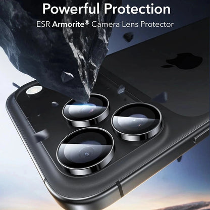 Beskyttelsesfilm for bakre kamera ESR Armorite for Apple iPhone 18 Pro / 18 Pro max, Herdet glass, svart