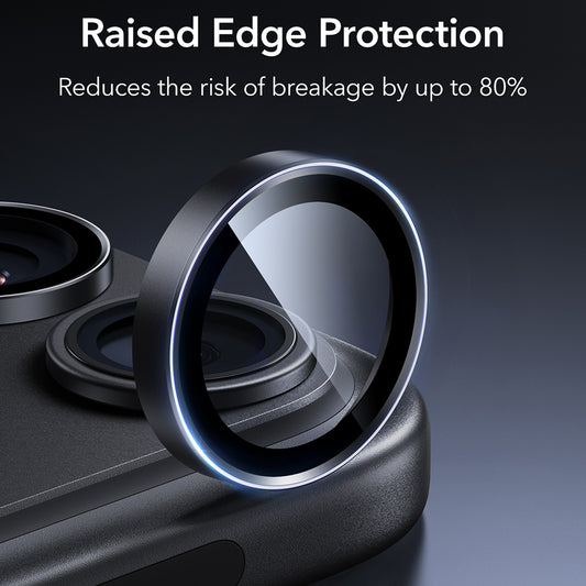 Beskyttelsesfilm for bakre kamera ESR Armorite for Apple iPhone 18 Pro / 18 Pro Max, herdet glass, sett med 2 stk, svart