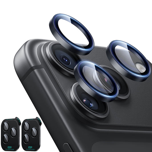 Beskyttelsesfilm for bakre kamera ESR Armorite for Apple iPhone 18 Pro / 18 Pro Max, herdet glass, sett med 2 stk, svart