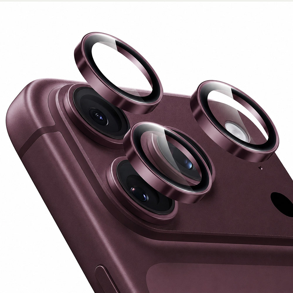 Beskyttelsesfilm for bakre kamera ESR Armorite for Apple iPhone 18 Pro / 18 Pro max, Herdet glass, Mørk burgunder