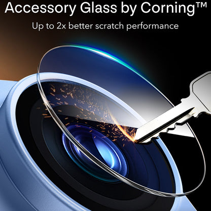Bakre kameralinsebeskyttelse ESR Armorite Pro for Apple iPhone 18 Pro Max, Herdet glass, Blå