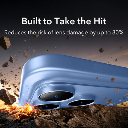 Bakre kameralinsebeskyttelse ESR Armorite Pro for Apple iPhone 18 Pro Max, Herdet glass, Blå