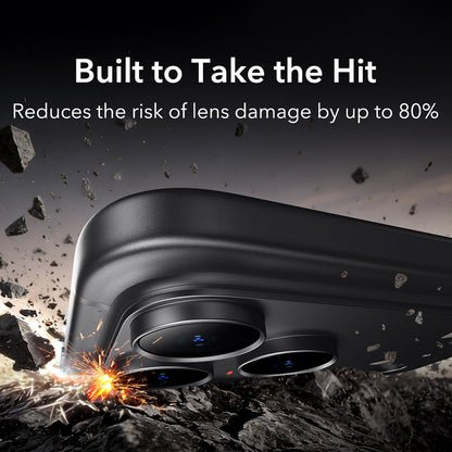 Bakre kameralinsebeskyttelse ESR Armorite Pro for Apple iPhone 18 Pro Max, Herdet glass, Svart