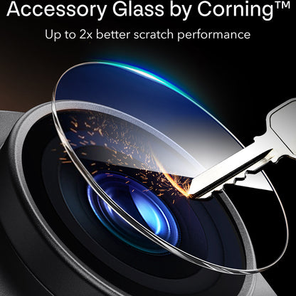 Bakre kameralinsebeskyttelse ESR Armorite Pro for Apple iPhone 18 Pro Max, Herdet glass, Svart