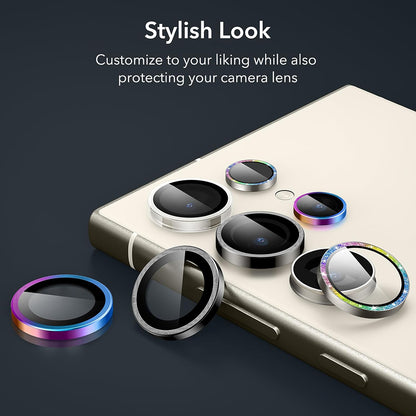 ESR bakkamera beskyttelsesfilm for Samsung Galaxy S24 Ultra S928, Herdet glass, Sett med 2 stk, Transparent