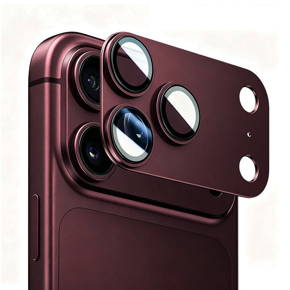 Beskyttelsesfilm for bakre kamera Lito Crown Halo AR + AF for Apple iPhone 18 Pro Max, Herdet glass, Burgunder