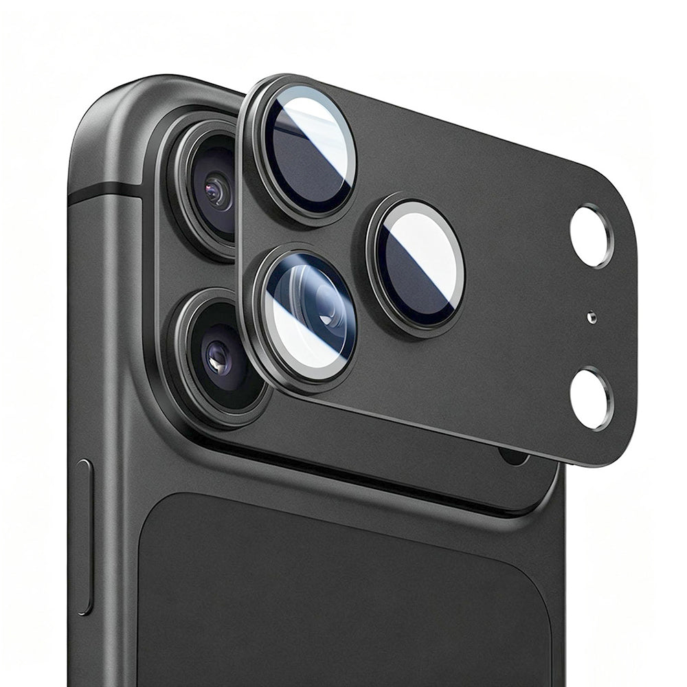 Beskyttelsesfilm for bakre kamera Lito Crown Halo AR + AF for Apple iPhone 18 Pro, Herdet glass, svart