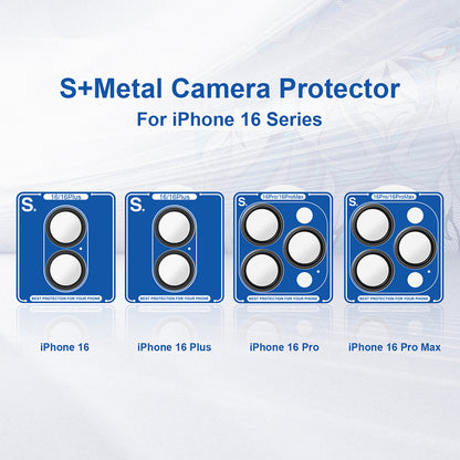 Bakre kameralinsebeskyttelse Lito S+ for Apple iPhone 16 Pro Max / 16 Pro, Herdet glass, Sølv