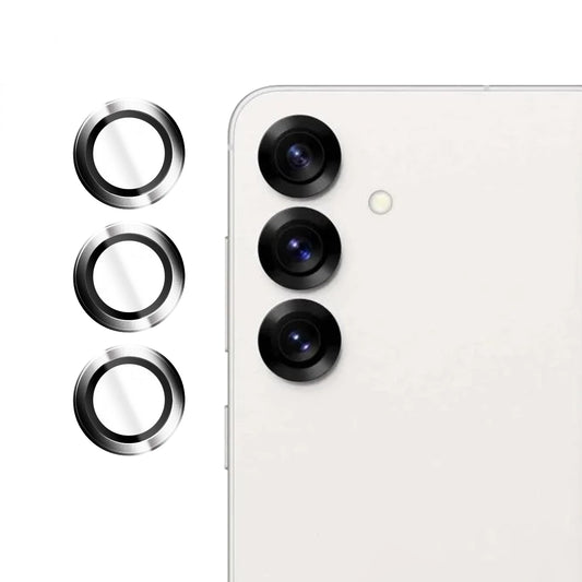 Bakre kameralinsebeskyttelse Lito S+ for Samsung Galaxy S25+ S936, Herdet glass, Sølv
