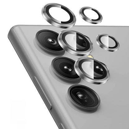 Bakre kameralinsebeskyttelse Lito S+ for Samsung Galaxy S25 Ultra S938, Herdet glass, Sølv