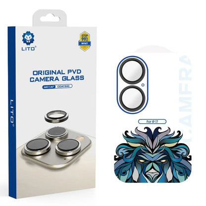 Beskyttelsesfolie Lito Titanium AR for bakre kamera til Apple iPhone 17, Herdet glass, Svart