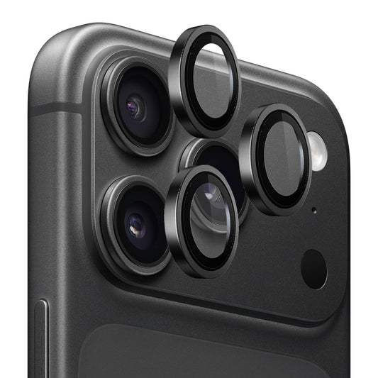 Bakre kameralinsebeskyttelse Lito Titanium AR for Apple iPhone 18 Pro / 18 Pro Max, Herdet glass, Svart