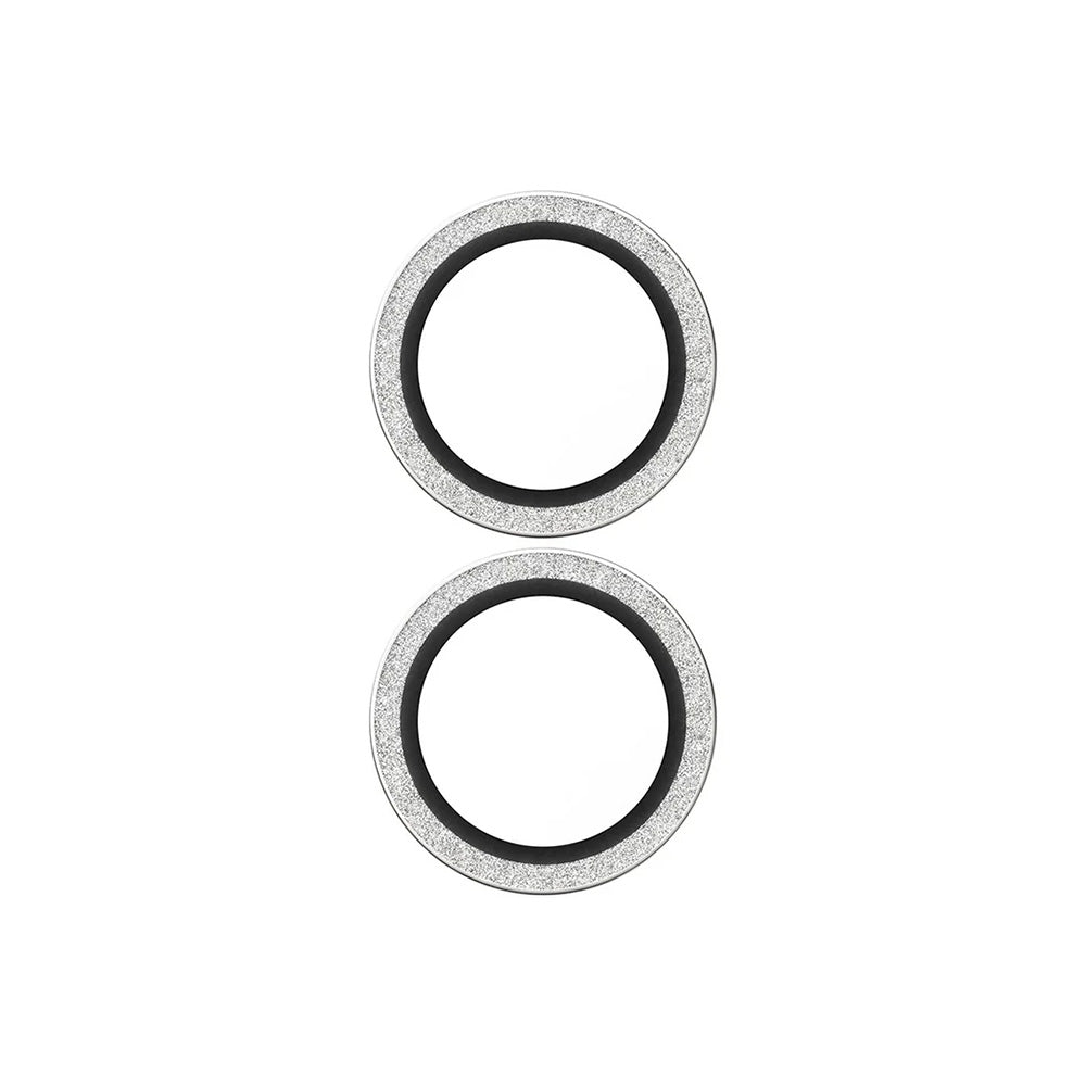 Bakre kamera beskyttelsesfilm PanzerGlass Hoops Glitter for Apple iPhone 17 / 16 Plus / 16, Herdet glass, Sølvfarget