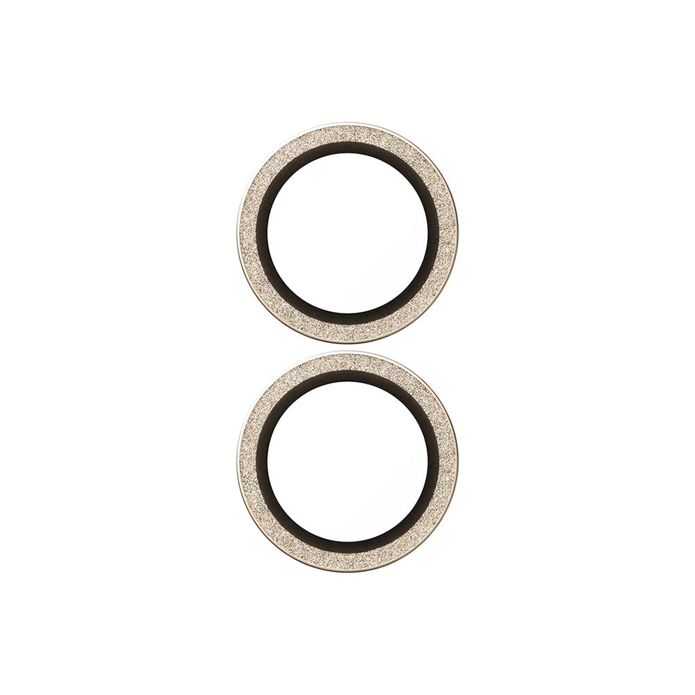 Bakre kamera beskyttelsesfilm PanzerGlass Hoops Glitter for Apple iPhone 17 / 16 Plus / 16, Herdet glass, Gull