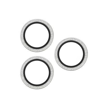 Bakre kamera beskyttelsesfilm PanzerGlass Hoops Glitter for Apple iPhone 17 Pro Max / 17 Pro / 16 Pro Max / 16 Pro, Herdet glass, Sølv