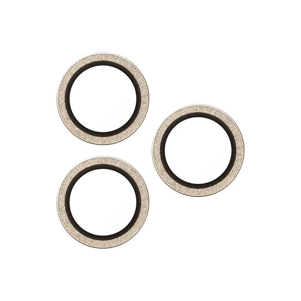 Bakre kamera beskyttelsesfilm PanzerGlass Hoops Glitter for Apple iPhone 17 Pro Max / 17 Pro / 16 Pro Max / 16 Pro, Herdet glass, Gull