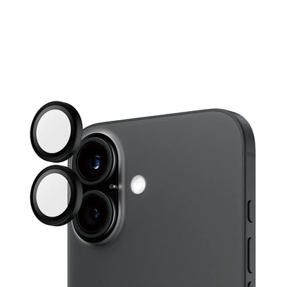 Bakre kamera beskyttelsesfilm PanzerGlass Hoops for Apple iPhone 16 Plus / 16, Herdet glass, Svart