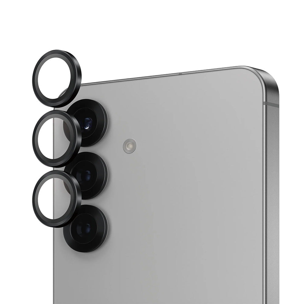 Beskyttelsesfolie for bakre kamera PanzerGlass Hoops for Samsung Galaxy S25 S931, Herdet glass, Svart