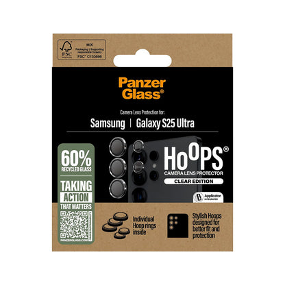 Beskyttelsesfolie for bakre kamera PanzerGlass Hoops for Samsung Galaxy S25 Ultra S938, Herdet glass, Gjennomsiktig