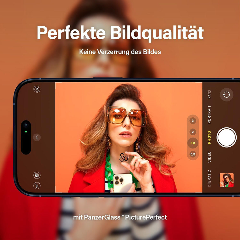Beskyttelsesfolie for bakre kamera PanzerGlass PicturePerfect for Apple iPhone 16 Pro Max / 16 Pro, Herdet glass, Gjennomsiktig