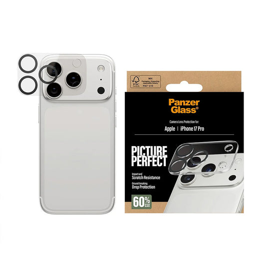 Beskyttelsesfolie for bakre kamera PanzerGlass PicturePerfect for Apple iPhone 17 Pro, Herdet glass, Gjennomsiktig