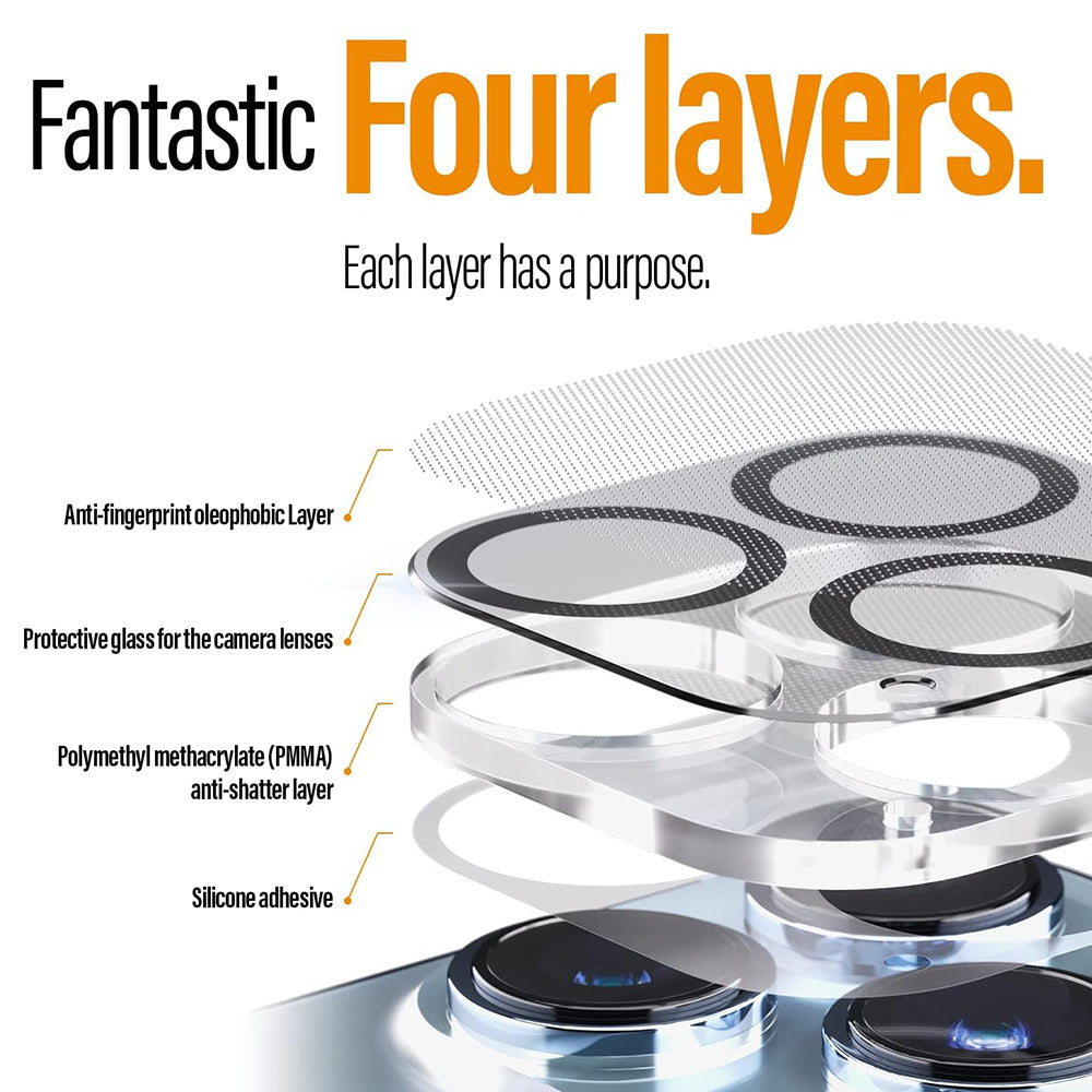 Beskyttelsesfolie for bakre kamera PanzerGlass PicturePerfect for Apple iPhone 17 Pro, Herdet glass, Gjennomsiktig